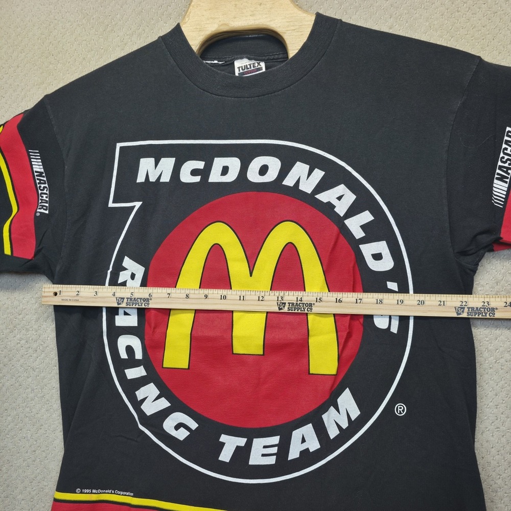 Vintage 1995 Bill Elliott T-Shirt XL NASCAR McDonald's All Over Print USA Made‎ - Picture 7 of 9